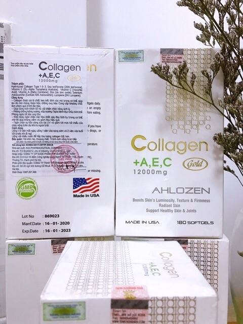 Collagen AEC Gold Ahlozen Hộp 180 viên