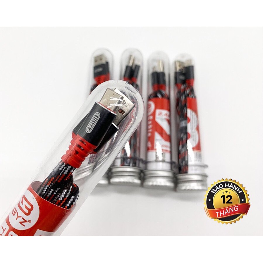 CÁP SẠC NHANH BYZ BL690I ỐNG NGHIỆM DÂY DÙ ĐA dạng cổng sạc cho IP, SS...