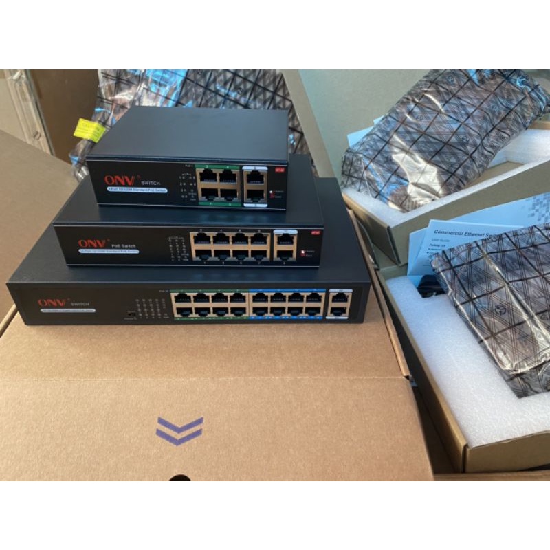 Thiết bị mạng Hub - Switch POE ONV H1064 4 cổng