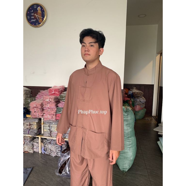 #Đồ đi chùa - #Mẫu nam cổ lãnh tụ nút thắt