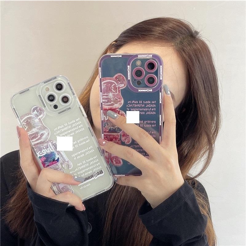 [XẢ HÀNG] Ốp lưng iphone Gấu BEAR BRICK HỒNG  ip 7,8,plus/X,XS/XSMAX/11/11,pro,max/12.pro,max/13.pro,max