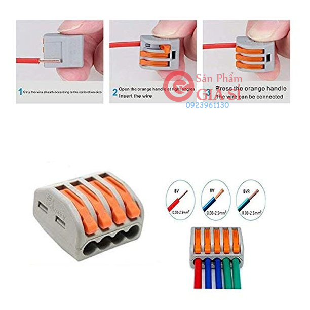 Cút nối dây điện nhanh PCT-213, chịu tải 32A Cút gộp dây điện 3, 4 , 5 sợi PCT-212 PCT-214 Chất lượng cao ❤️freeship❤️