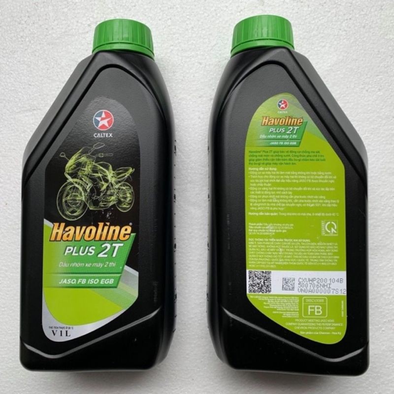 Nhớt 2 thì pha xăng Havoline Caltex Plus 2T 1 lít L 67 Satria RGX RGV Cystan Vespa Minsk Simson Nova