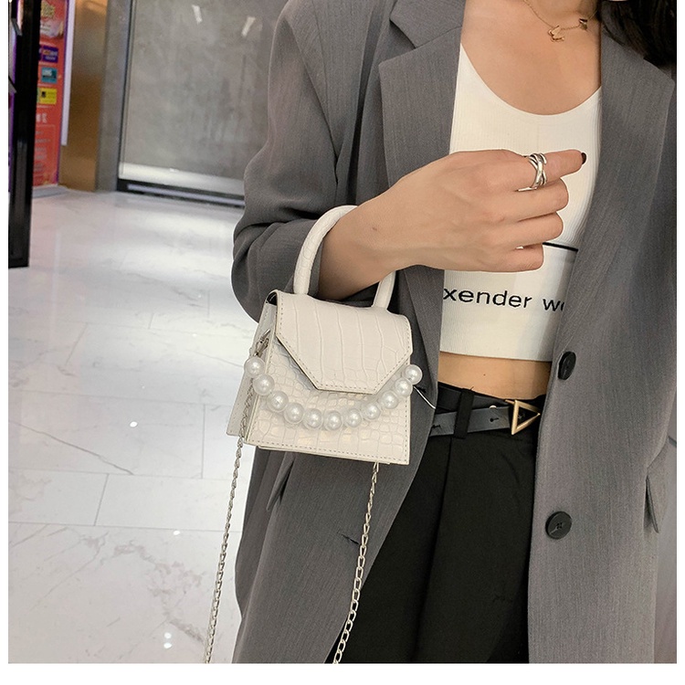 Túi Xách Tay Linh Store Túi Đeo Chéo Mini 2 Màu Kèm Dây Ngọc Phong Cách Hàn Quốc Giá Rẻ Dễ Thương