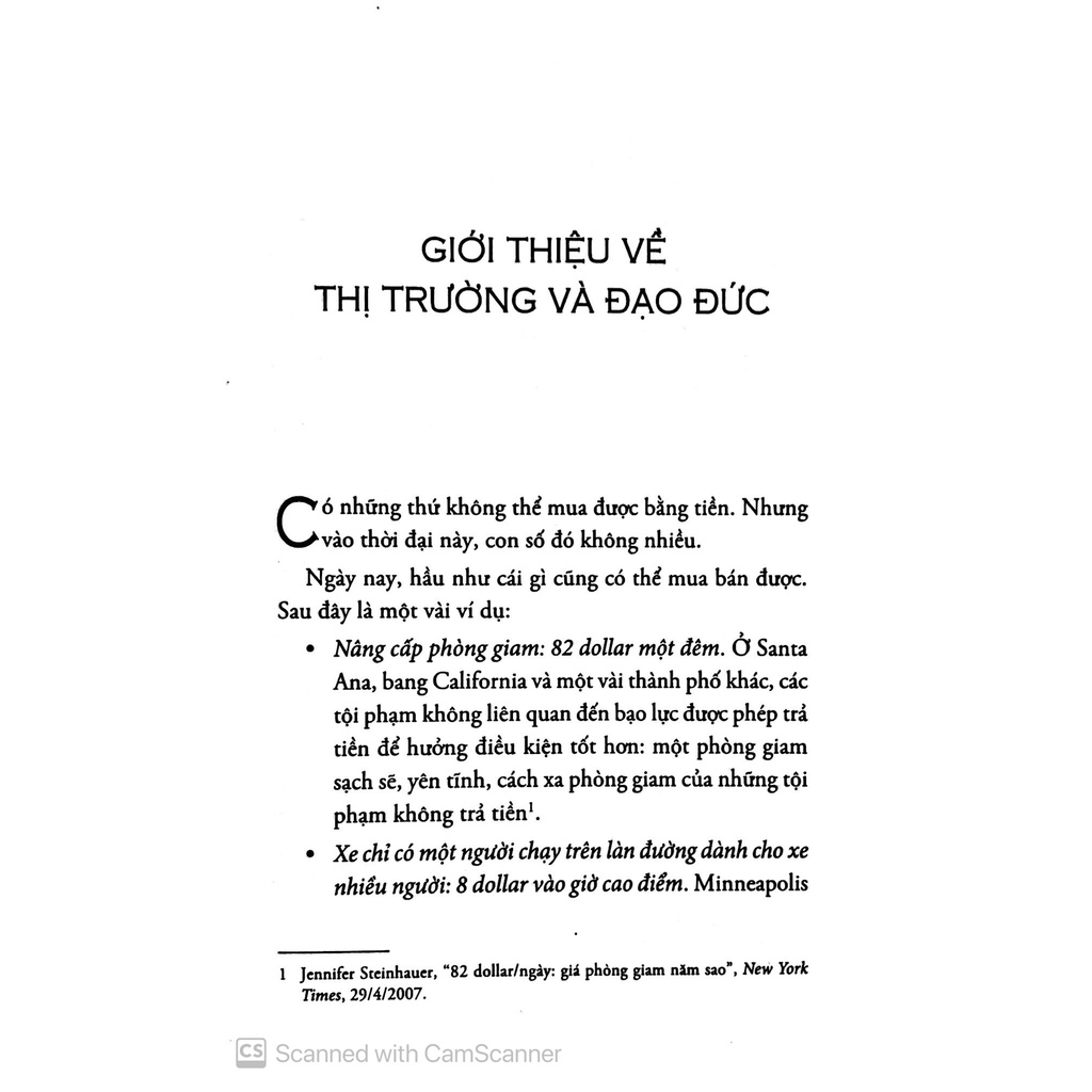 Sách - Tiền Không Mua Được Gì? - Michael Sandel