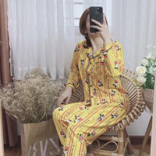 Đồ bộ dài tay kate thái hình thật