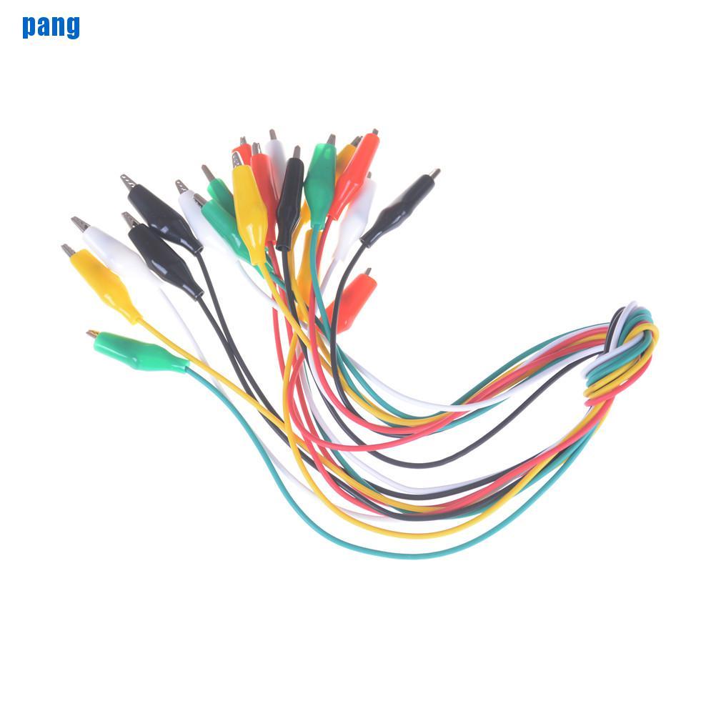 Set 10 kẹp cá sấu thử điện kẹp hai đầu nhiều màu sắc