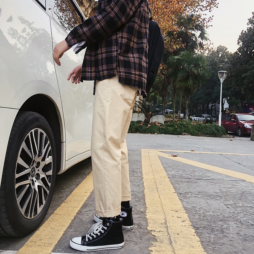 S-5XL Korean men's wide leg khaki pants loose pants for men and women | BigBuy360 - bigbuy360.vn