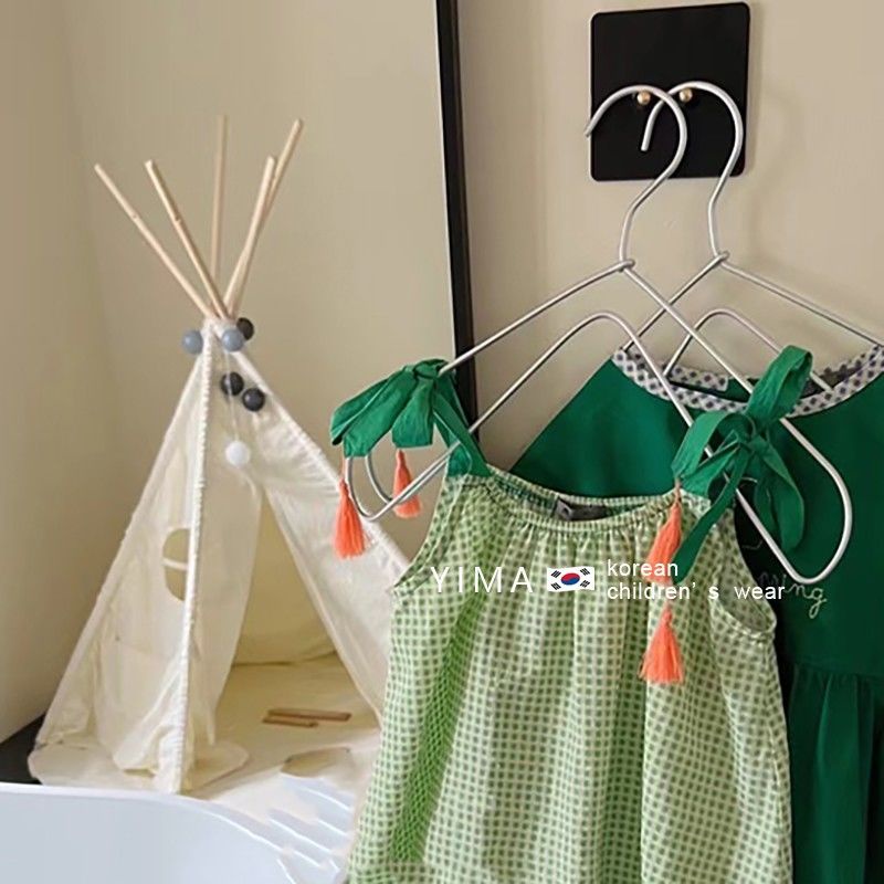 Đầm Ca Rô Thời Trang Mùa Hè Hàn Quốc Dành Cho Bé Gái 2022