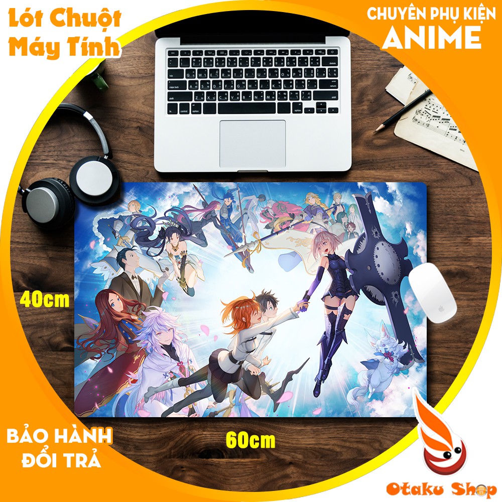 {Mousepad cỡ lớn} Lót chuột Anime Fate Grand Order chất liệu cao su để trên bàn di chuột chơi game kích thước 60x40cm