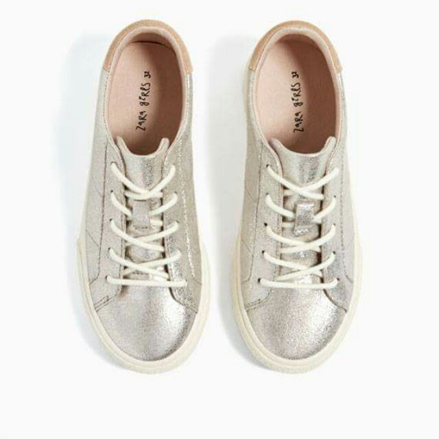 Giày Zara kids 👟 Metallic Sneakers bé gái