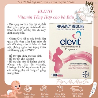 Elevit date 2024 mẫu mới vitamin tổng hợp cho bà bầu 100 viên