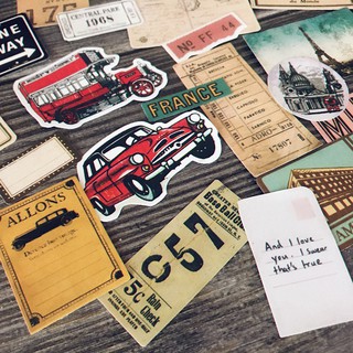 Sticker du lịch phong cách nước Anh cổ