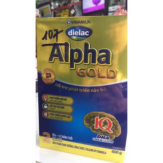 2 Hộp Sữa bột Vinamilk Dielac Alpha gold step 2 - hộp giấy 400g (6-12 tháng)