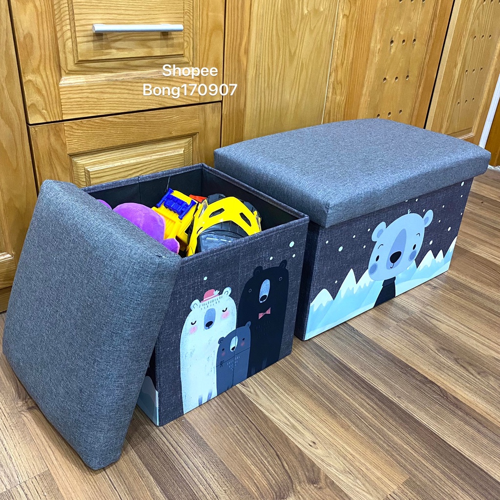Đôn Ghế THA Sofa Trẻ Em Kiêm Hộp Đựng Đồ  Cứng Cáp Họa Tiết In Kỹ thuật Số