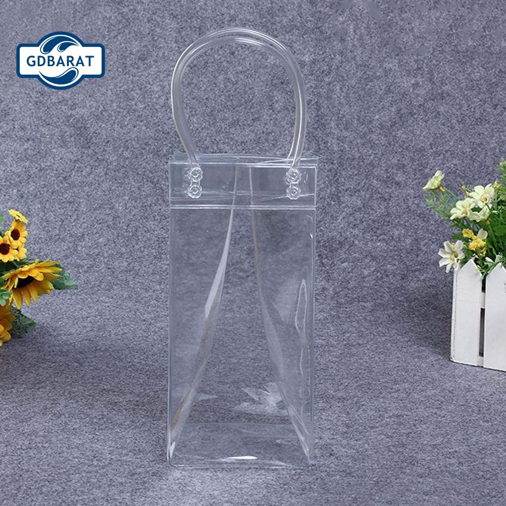 [NYCA Stock] Túi Nhựa PVC Trong Suốt Chống Rò Rỉ Đựng Đá Uống Rượu Champagne