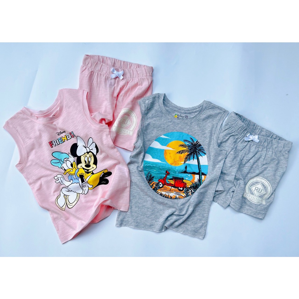 Bộ quần áo bé trai bé gái 1 đến 6 tuổi đồ bộ ba lỗ cho bé thun cotton cao cấp - STRB