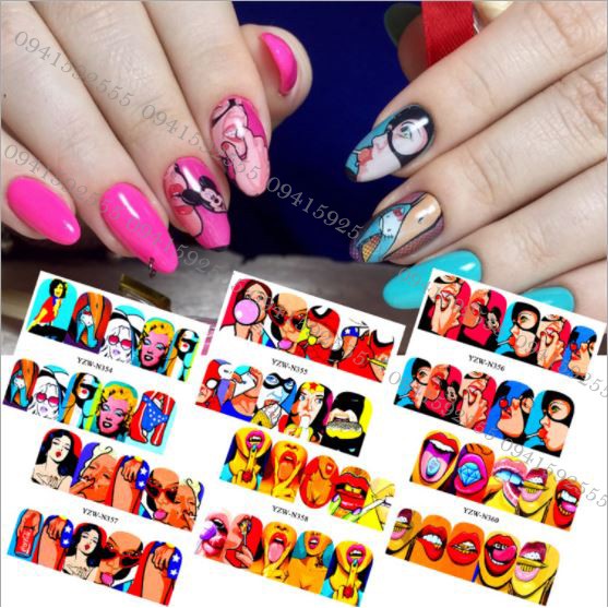 Sticker nước cực chất, cực ngầu, cực cá tính trang trí móng