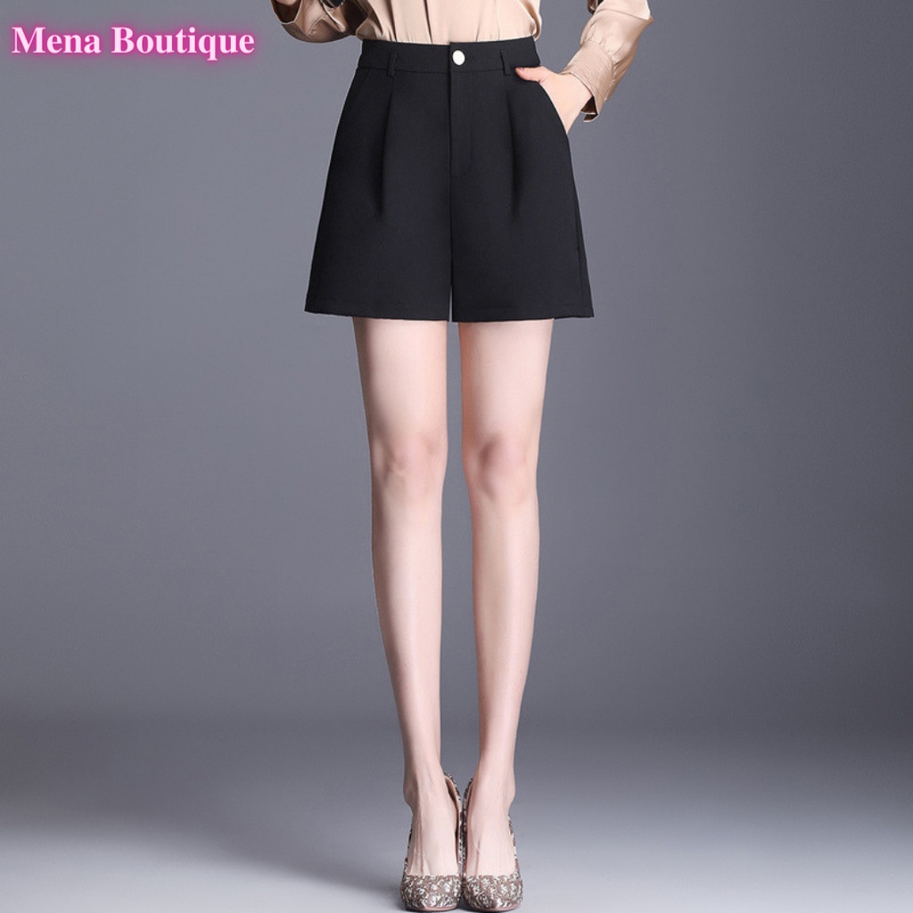 Quần Đùi Bigsize Nữ MENA Boutique  Cạp Chun Lưng Cao Khóa Thật Dáng Ngắn Chất Liệu Tuyết Mưa M239 | BigBuy360 - bigbuy360.vn
