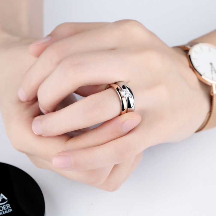 Bộ 2 Chiếc Nhẫn Titan Cao Cấp TT 1293