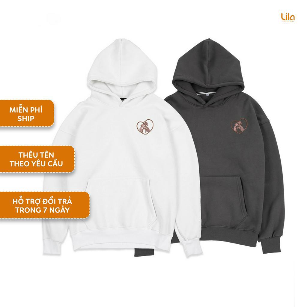 Áo HOODIE PETLOVE áo đôi NỈ BÔNG cao cấp thời trang nam nữ trẻ trung oversize form rộng - LILA