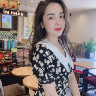Đầm hoa cúc vintage