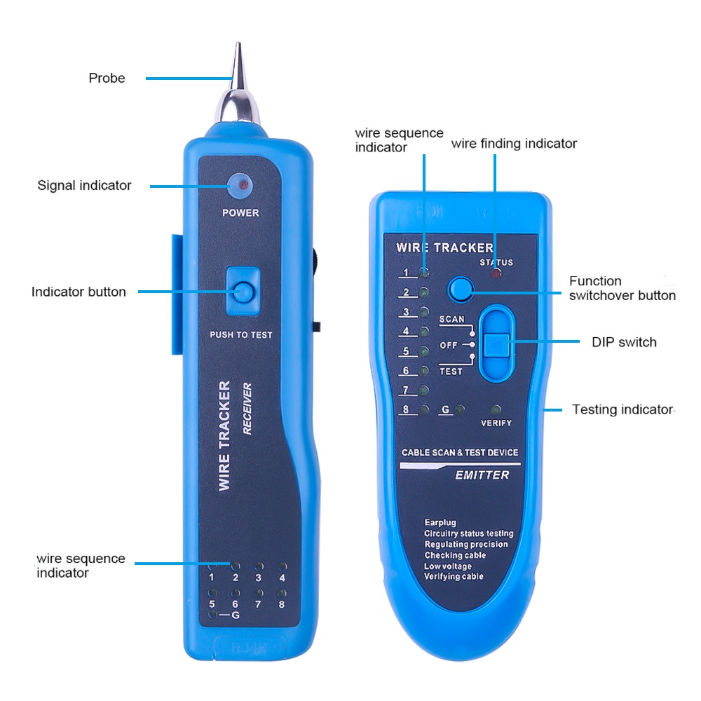 Thiết bị dò tìm dây cáp mạng jw-360