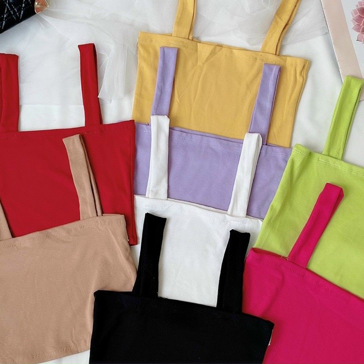Áo Hai Dây Croptop Bảng To 8 màu YLUK155211