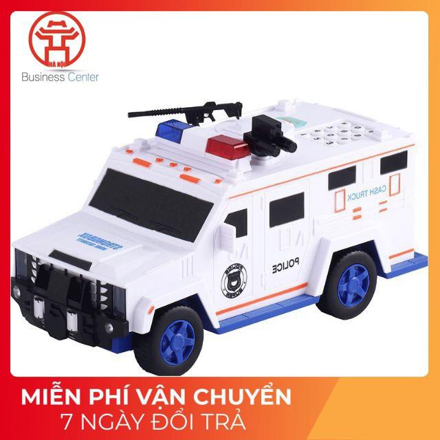 Két sắt mini mô hình ô tô cảnh sát bảo vệ bằng mật khẩu