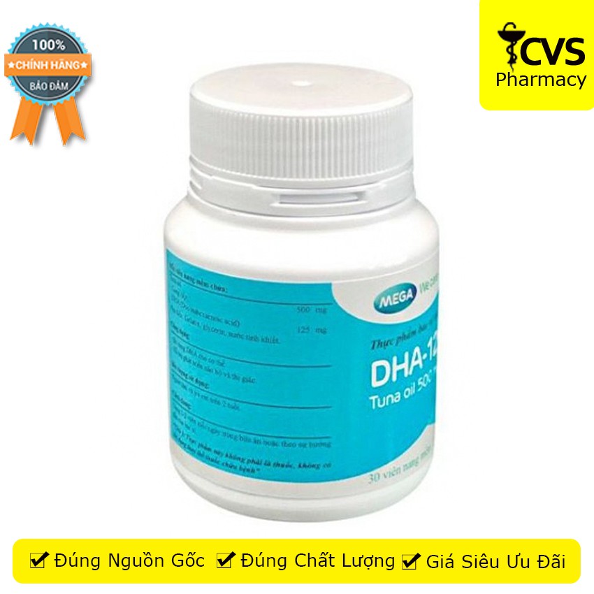 Viên dầu cá ngừ DHA-125 (30 viên) tinh khiết  - Hỗ trợ phát triển não bộ và thị giác - cvspharmacy