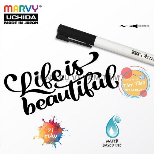 [ TÂM TÂM ]-Bút cọ màu Marvy Artist Brush Mã 1100 Tông màu pastel-