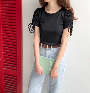 Áo pull tay rút nơ