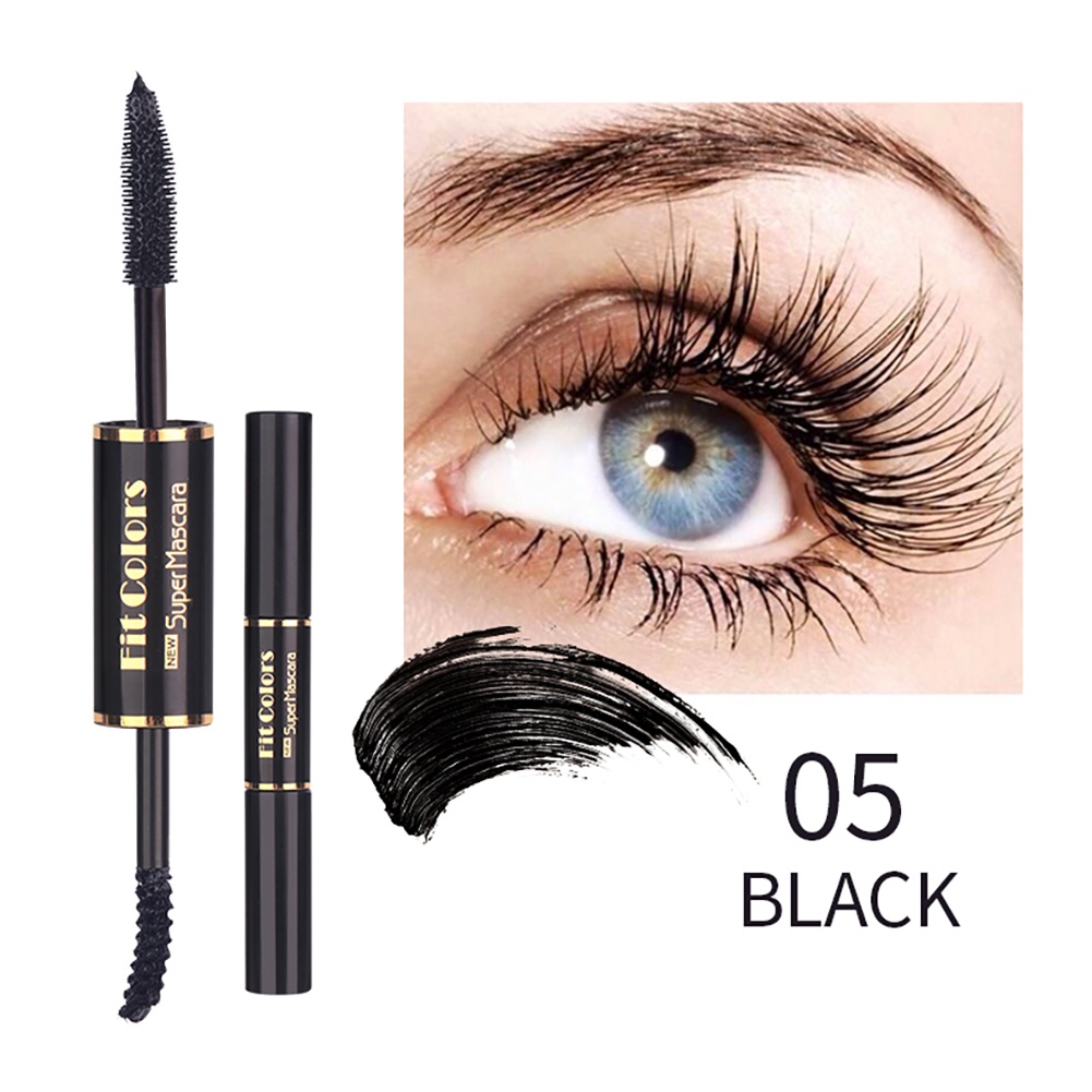 Hai Đầu Màu Mascara Dày Mi Uốn Chống Thấm Nước Bền Không Bị Lem Trắng Mascara Chân Mày Uni