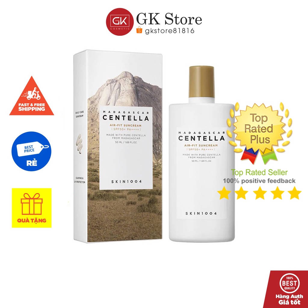 Skin1004 Madagascar Centella Air-Fit SunCream SPF50+ PA++++ - Kem Chống Nắng Dưỡng Và Làm Mềm Da 50ml