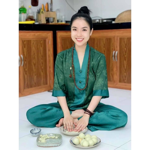 #Đồ Lam_Đồ đi chùa - SET BỘ BÀ LAI LỤA GẤM (P2)