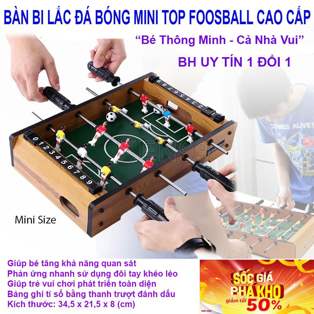 Bộ đồ chơi bàn bi lắc đá bóng bằng gỗ 4 tay đánh 2 bên cho bé