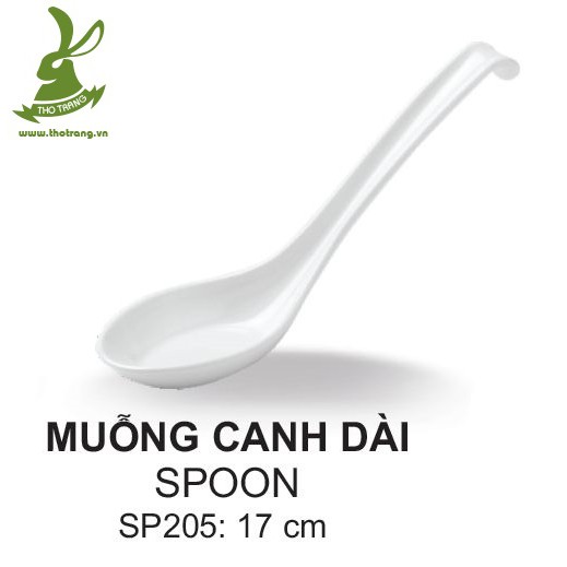 Muỗng cơm, muỗng canh màu trắng Srithai superware Thái Lan