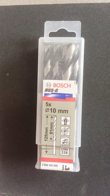 Mũi khoan sắt 10mm hãng BOSCH HSS-G(ảnh thật shop tự chụp)