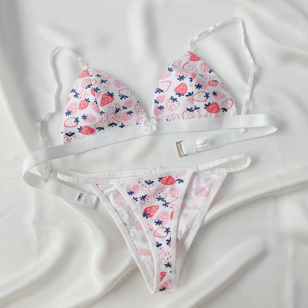 Bộ đồ lót áo không mút Cotton Candy Sky thiết kế - Quả dâu | BigBuy360 - bigbuy360.vn