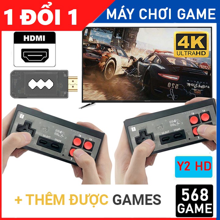 Máy chơi game cầm tay 2 người 4 nút HDMI-Y2 không dây – 568 trò chơi cổ điển