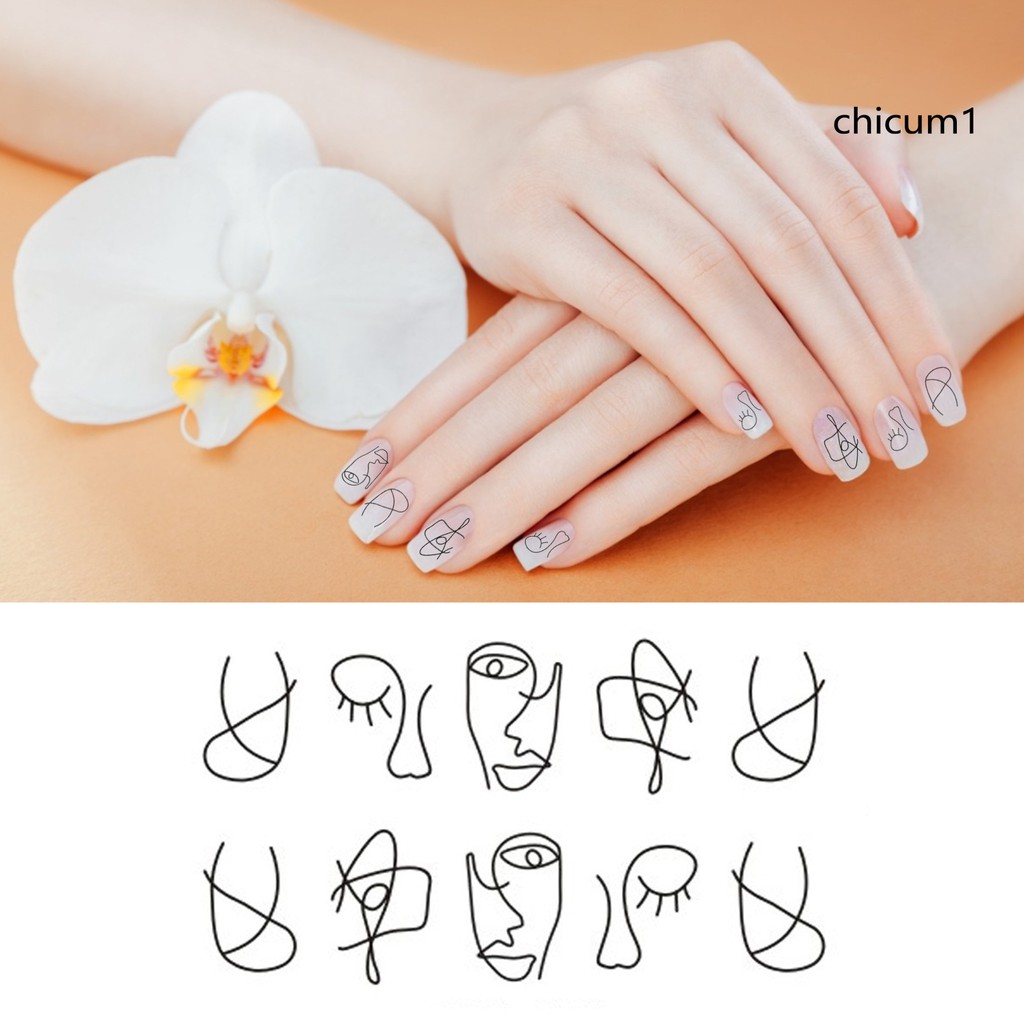 (Hàng Mới Về) Miếng Dán Trang Trí Móng Tay Diy Họa Tiết Động Vật Thời Trang