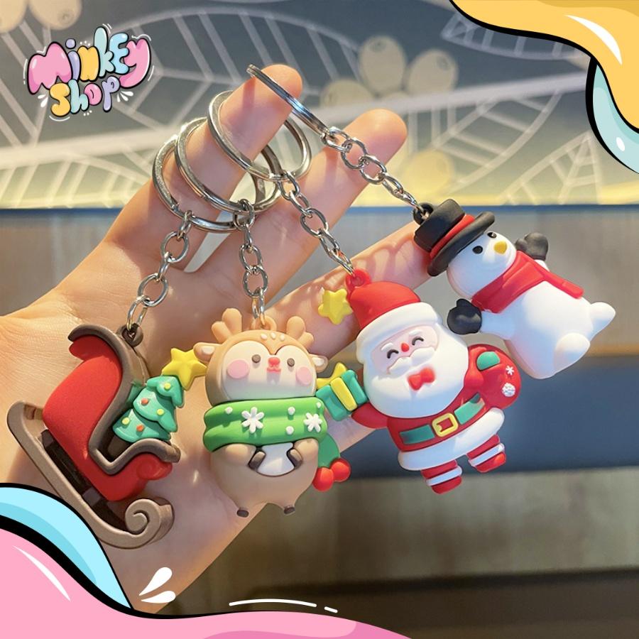 Móc Khoá Giáng Sinh Noel Dễ Thương Nhiều Mẫu Cute Phụ Kiện Túi Xách, Balo, Cặp Xách, Oto Đáng Yêu 02MKGS -Minkey