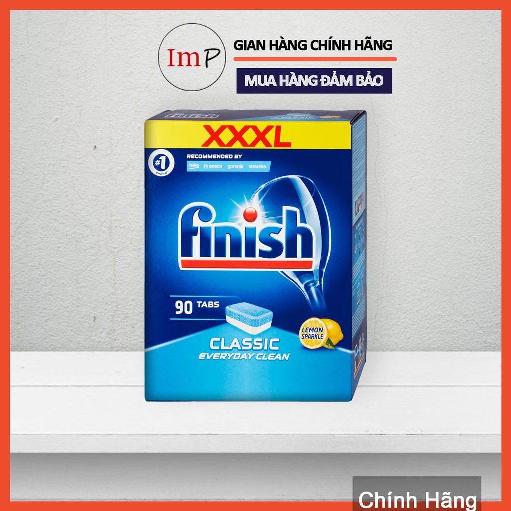 [TRỢ GIÁ THƯƠNG HIỆU] Viên rửa bát Finish Classic 90 viên (hương chanh Date sx 2021)