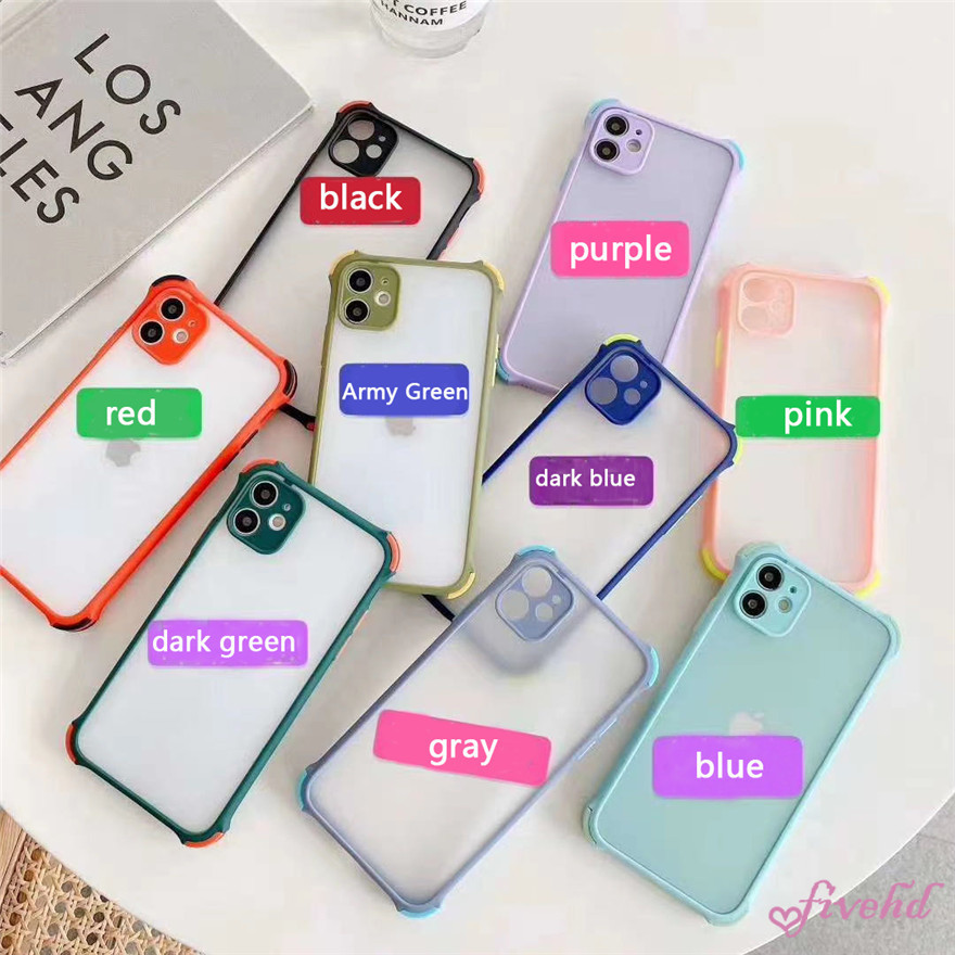 👏Ready Stock🎀 OPPO A53 A33 A32 2020 A94 A93 A15 A92 A72 A52 F17 F15 F11 F9 Pro Ốp điện thoại viền màu bảo vệ chống rơi cho