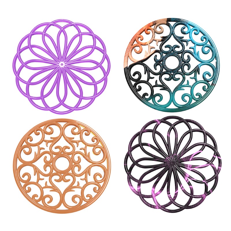 San * Khuôn Silicon Làm Đế Lót Ly Bằng Đá Mã Não Pha Lê Họa Tiết Mandala Sáng Tạo M