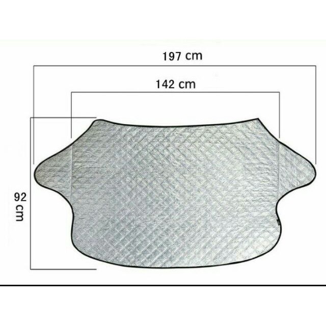 Bạt che nắng kính lái xe ô tô hàng dày phản quang 3 lớp - có ảnh thật