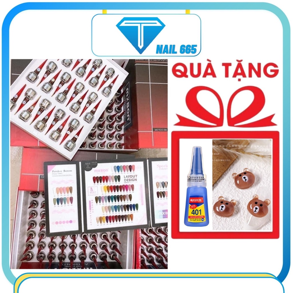 Sơn gel móng tay MXBON , Nước sơn móng tay đẹp chính hãng loại sịn
