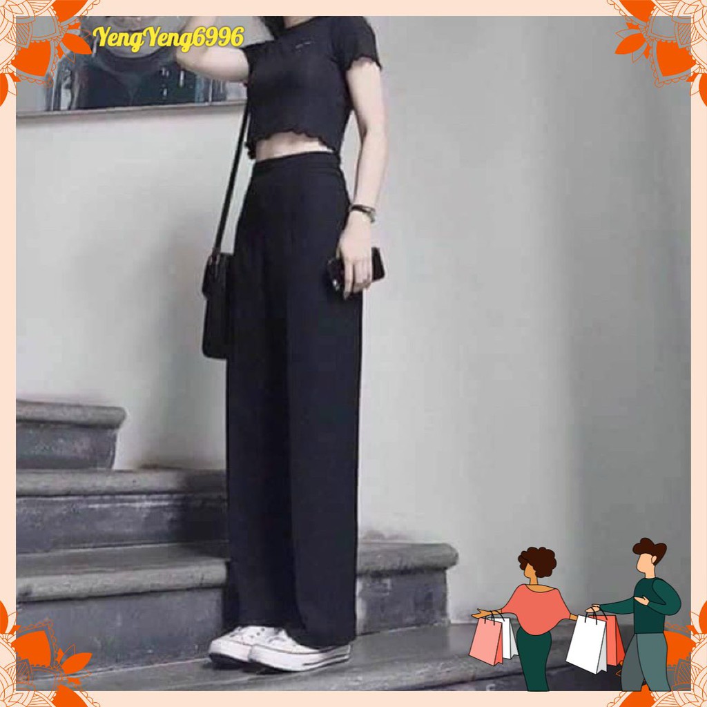 QNU58 QUẦN ĐŨI SUÔNG GU ỐNG RỘNG CẠP CHUN