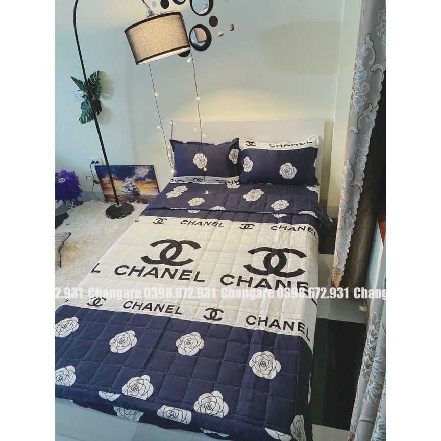 Bộ 5 món chăn ga gối hè m6/m8(1 ga trải giường+2 vỏ gối đầu+1 vỏ gối ôm+1 chăn hè)chất liệu cotton poly, nhiều mẫu mã