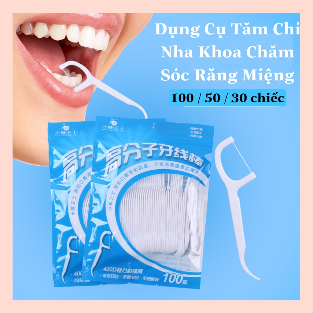 Bộ 100/50/30 Tăm Chỉ Nha Khoa Cao Cấp Chăm Sóc Răng Miệng Chuyên Dụng AnPhong Store.